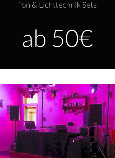 Ton & Lichttechnik Sets ab 50€