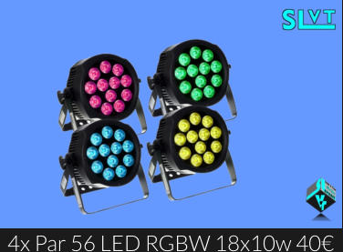 4x Par 56 LED RGBW 18x10w 40€